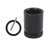 21mm Metric Deep Scaffolders Scaffolding Impact Socket 1/2" Drive with Retaining Pin + O-Ring, 21mm Socket with 38mm Length 6-Point Metric Sizes for Car Repair, Heavy-Duty CR-V Steel