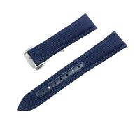 21mm Nylon Watch Strap for Omega Seamaster Speedmaster De Ville Series | Genuine Leather Watch Bands Woven Adjustable Deployment Buckle Casual Men Women