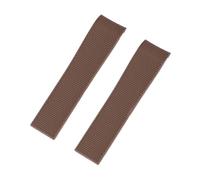 21mm Replacement Bands Compatible With Longines HydroConquest Rubber Watch Strap Folding Buckle Sport Diving Bracelet Accessories(Brown-no buckle)