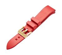 21MM Silicone Rubber Watch Strap Compatible With RADO CAPTAIN COOK Diving Bracelet Black Green Blue The(Red gold,21mm)