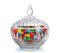 21oz Clear Crystal Candy Jar with Lid Decorative Wedding Party Decor