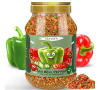 21oz Dried Bell Peppers Mix, Natural Dehydrated Red & Green Bell Pepper Flakes, Perfect Toppings for Ramen, Vegetables Soup, Stews, Noodle, Outside Camping, Gluten Free