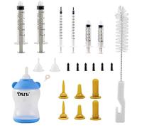 21Pack Newborn Animal Feeder, Puppy, Cat, Kitten,Wildlife Pet Syringe Feeding Kit, Original Nipple with Syringe-s, Feeding Nursing Bottle, Best Suited for Small Mammals Neonates Week Old