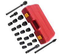 21x 3/4 inch 19-50mm Drive Deep Impact Socket Set Garage Repair Ratchets