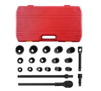 21PCS 3/4 inch 19-50mm Drive Deep Impact Socket Set Garage Repair Ratchets UK