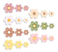 21pcs 3D Flower Fridge Magnets, Cute Daisy Refrigerator Magnets 7 Colors & 3 Size Strong Magnetic Flower Magnetic Floral Plant Decorations for Kitchen Whiteboard & Locker Decor