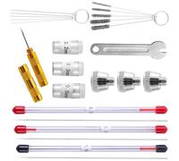 21Pcs Airbrushes Accessories Set Steel Nozzle Caps Brushes Needle Wrench Durability for Artists Student Professional Cleaning and Repair Kit