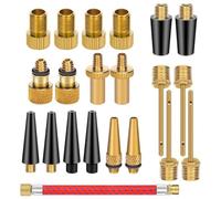 21Pcs Bicycle Ball Pump Needles Aluminum Alloy Tire Pump Adapter Kit