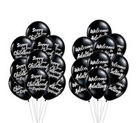 21Pcs Black Sorry But Your Childhood Has Expired Welcome To Adulting Balloons Decoration, 18th Birthday Graduation Party Decorations Supplies for Boys Girls 18 Years Old Adult Party(18th)