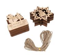 21pcs Christmas Wooden Hanging Ornament for DIY Craft and Coloring