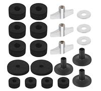 21Pcs Cymbal Replacement Accessories, Drum Felt Pad Kit Cymbal Stand Felts Non Slip Wing Nuts Standard Hi Hat Clutch with Base for Drum Set Accessory