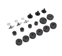 21Pcs Drum Cymbal Felt Pad Non Slip Set Kit Improve Sound Quality Installation for Drum Set Accessories (Gray)