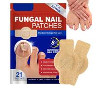 21pcs Fungal Nail Treatment Patches,Toenail Fungus Relief,Multi-Purpose Toenail Repair Treatment Pads,Fungal Nail Patches for Toenails,Restore Discoloration and Thickness,8-Hour Nighttime Renewal