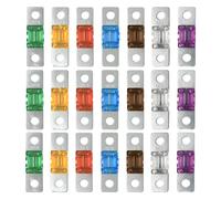 21Pcs Fuses Set,Compatible with Midi Fuse Holders,30/40/50/60/70/80/100Amp | Automobile Bolt on Fuses, Suitable for Motors In Cars, Trucks, Ships, and Electric Hybrid Vehicles, Long-Lasting and Durable