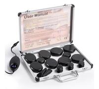 21Pcs Hot Stones Massage Set with Heater Temperature Control & Timer Portable Basalt Massage Stones for Home Spa, Relaxing Warming Therapy