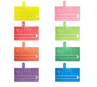 21Pcs Kids One Finger Spacer Colorful Writing Sheets Reading Aid Spacers Practical Handwriting Tool for School, Office (21)