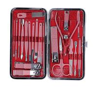 21Pcs Manicure Tools Nail Clipper Set Stainless Steel Multi Purpose Hand Foot Face Care Kit with Storage Box High Sharpness Durable Grooming Essentials for Men Women
