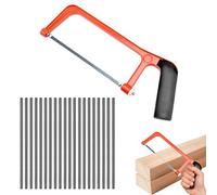 21PCS Metal Saw Red Hack Saws Professional Hack Saw Small Metal Cutting Saws Adjustable Angle Heavy Duty Small Hacksaw with 20 Exchangeable Blades for Cutting Plastic PVC Pipe Tile Metals