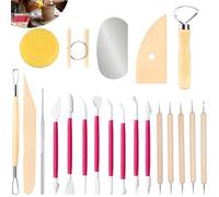 21PCS Molding and Sculpting Tool, Clay Sculpting Tools, Clay Modelling Tool, Ball Stylus Dotting Tools, for Adults Beginners Pottery Ceramics Sculpture, Carving, Scraper