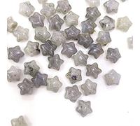 21Pcs Natural Crystal Stone Star Shape Loose Beads Gemstone Handmade DIY Jewelry Making Accessories 10mm,Grey Labrador 21pcs