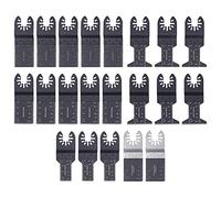 21Pcs Oscillating Saw Blade Kit, High Carbon Steel Multitool Blades, Quick Release Straight Saw Blades for Wood and Plastic Cutting, Compatible with FEIN