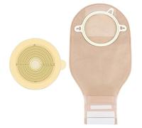 21PCS Ostomy Supplies, Two Piece Colostomy Bags, Pouches with Closure for Ileostomy Stoma Care, 20-70mm Cut-to-Fit (10PCS Bags+10PCS Barrier+Belt)