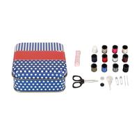 21pcs Portable Mini Sewing Kits, Family Sewing Thread Accessories, Portable Sewing Kit Box, with Small Coil Measure Tape Scissors Needle Threader, Sewing Supplies for Travel