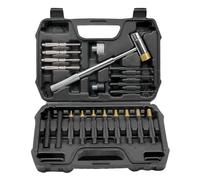 21PCS Punch Tool Set Sided Copper Hammer Punching Mechanical Maintenance Tools Chisel Pin Puncher with Wear- Replaceable Hammerheads Convenient Efficient Comfortable Grip Wide APPL