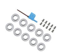 21pcs/Set Carbide Insert Round 30 Degrees, Sharpened Blade Replacement Cutters for Woodturning Lathe Tools(12 * 2.5mm)
