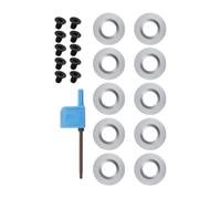 21pcs/Set Carbide Insert Round 30 Degrees, Sharpened Blade Replacement Cutters for Woodturning Lathe Tools(16 * 3mm)