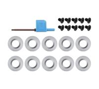 21pcs/Set Carbide Insert Round 30 Degrees, Sharpened Blade Replacement Cutters for Woodturning Lathe Tools(15 * 2.5mm)