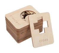 21pcs Wood Geometric Shape Stencils for Teachers 3.6x2.7in