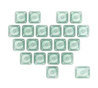 21Pieces PC Not Engraving Blanks Heart Keycap MOAs Profile Height 1U 1.25U Dyeing Sublimations Caps For MX Switches MOA Height Clear PC Keycaps
