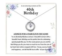 21st 30th - 90th Birthday Gifts for Women, Sterling Silver Chain Necklace | Birthday Necklace for Her Mum Daughter Grandma Friend, Unique Birthday Gifts Ideas