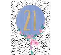 21st Birthday 21 Today for Her Fun-Filled Twenty-One! Contemporary Birthday Card ELML036