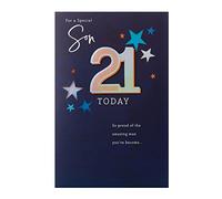 21st Birthday Card - 21st Birthday Card for Son - Birthday Card for Him - Son Birthday Card