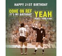 21st Birthday Card For Him, Funny 21st Birthday Card Men, Happy 21st Birthday Card Him, 21st Birthday Male Card, Greetings Card, 21st Birthday Card Football, Yellow Card Football