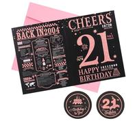 21st Birthday Card Gift for Women Men,Funny 21st Birthday Party Decorations for Her Him,21st Birthday Gifts for Girls,Back in 2004 Birthday Decorations Gift Idea for Friend Bestie