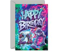 21st Birthday Cards for Women and Men, Epic Gamer