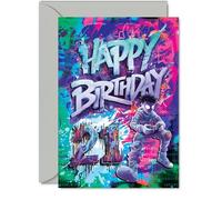 21st Birthday Cards for Women and Men, Epic Gamer