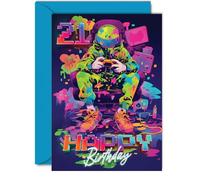 21st Birthday Cards for Women Men - Video Gamer Game - Happy 21 Birthday Card for Son Daughter Brother Sister Friend, 5x7 Inch Twenty-One Twenty-First Bday Greeting Cards