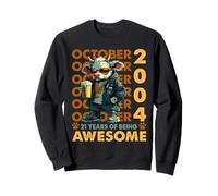 21st Birthday Cow Legends October 2004 21 Years Old Mens Sweatshirt