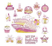 21st Birthday Cruise Door Magnets - Cosmisun 16PCS Happy 21st Birthday Cruise Door Decorations Magnetic Cheers to 21 Years Magnet Stickers for 21th Women Man Cabin Refrigerator Party Decor
