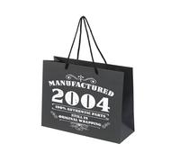 21st Birthday Gift Bags - Black Medium Paper Present Bag With Rope Handles - Manufactured 2004 - Gift Wrapping For Women & Men