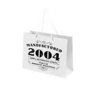 21st Birthday Gift Bags - White Medium Paper Present Bag With Rope Handles - Manufactured 2004 - Gift Wrapping For Women & Menz