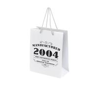21st Birthday Gift Bags - White White Large Portrit Paper Present Bag With Rope Handles - Manufactured 2004 - Gift Wrapping For Women & Menz