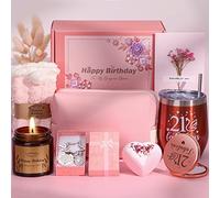21st Birthday Gift for Her, Personalised Birthday Hampers for Women Turning 21, Funny 21 Year Old Pamper Gift Basket for Girls, Best Friend, Sister, Daughter, Niece, Lady 21 Birth day Presents Ideas