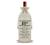 21st Birthday Gifts for Daughter Son Wine Bag Wine Lovers Gift Inspirational 21 Year Old Birthday Gifts Happy Birthday Gifts for 21st Friends Niece Nephew Wine Bottle Gift Bag Turning 21 Birthday Gift