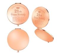 21st Birthday Gifts for Her, Compact Pocket Makeup Mirror, Daughter 21st Birthday Gifts, Magnifying Pocket Mirror, Birthday Gifts for Friend, Sister, Bestie