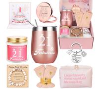 21st Birthday Gifts For Her, Happy 21st Birthday Basket Gifts Box for Best Friends Female Daughter Sister Girlfriend Coworker Bestie Women Birthday Unique，21 Year Old Birthday Gifts For Women